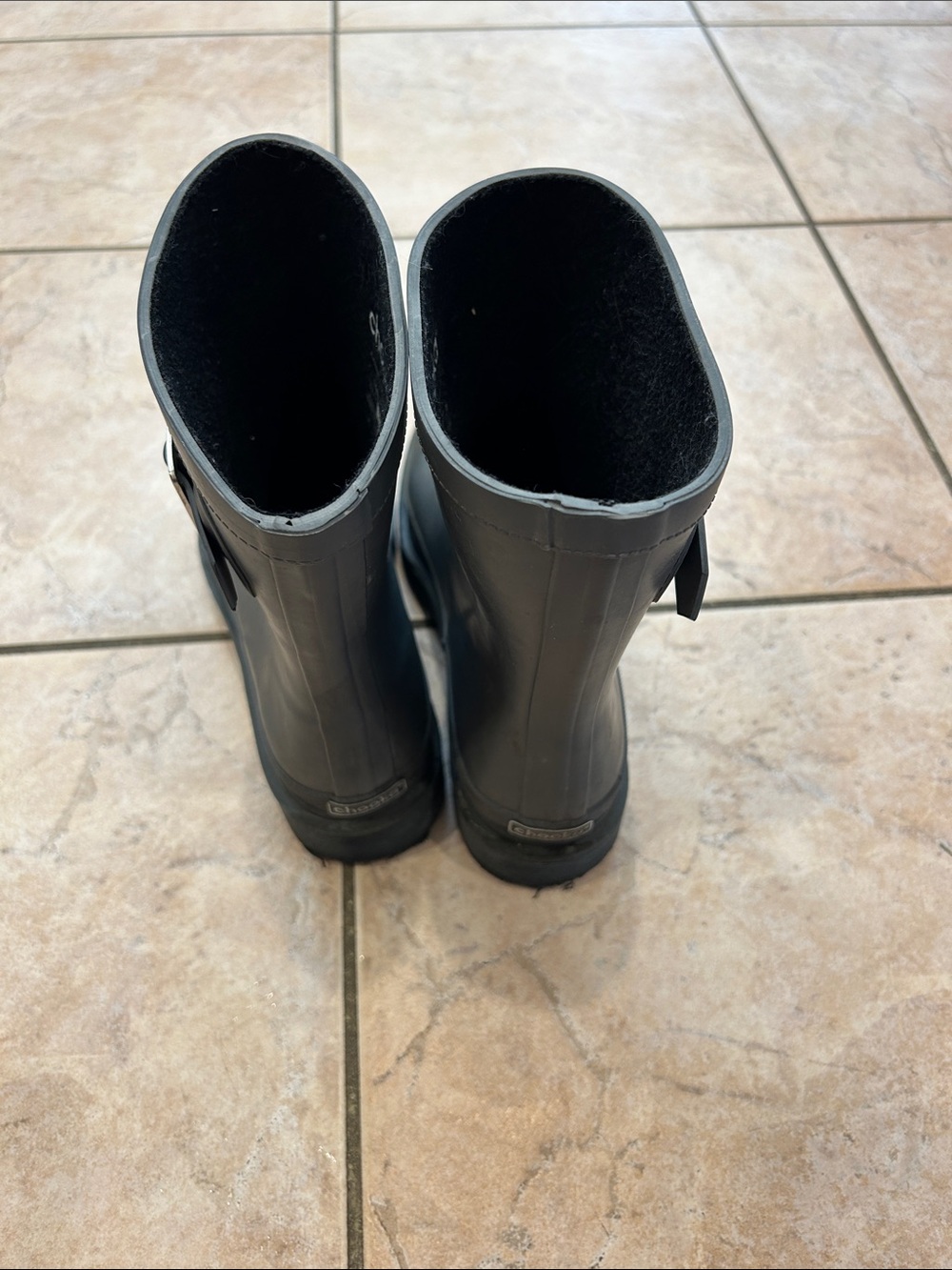 chooka Matte Black Mid-Calf Rain Boots image 3